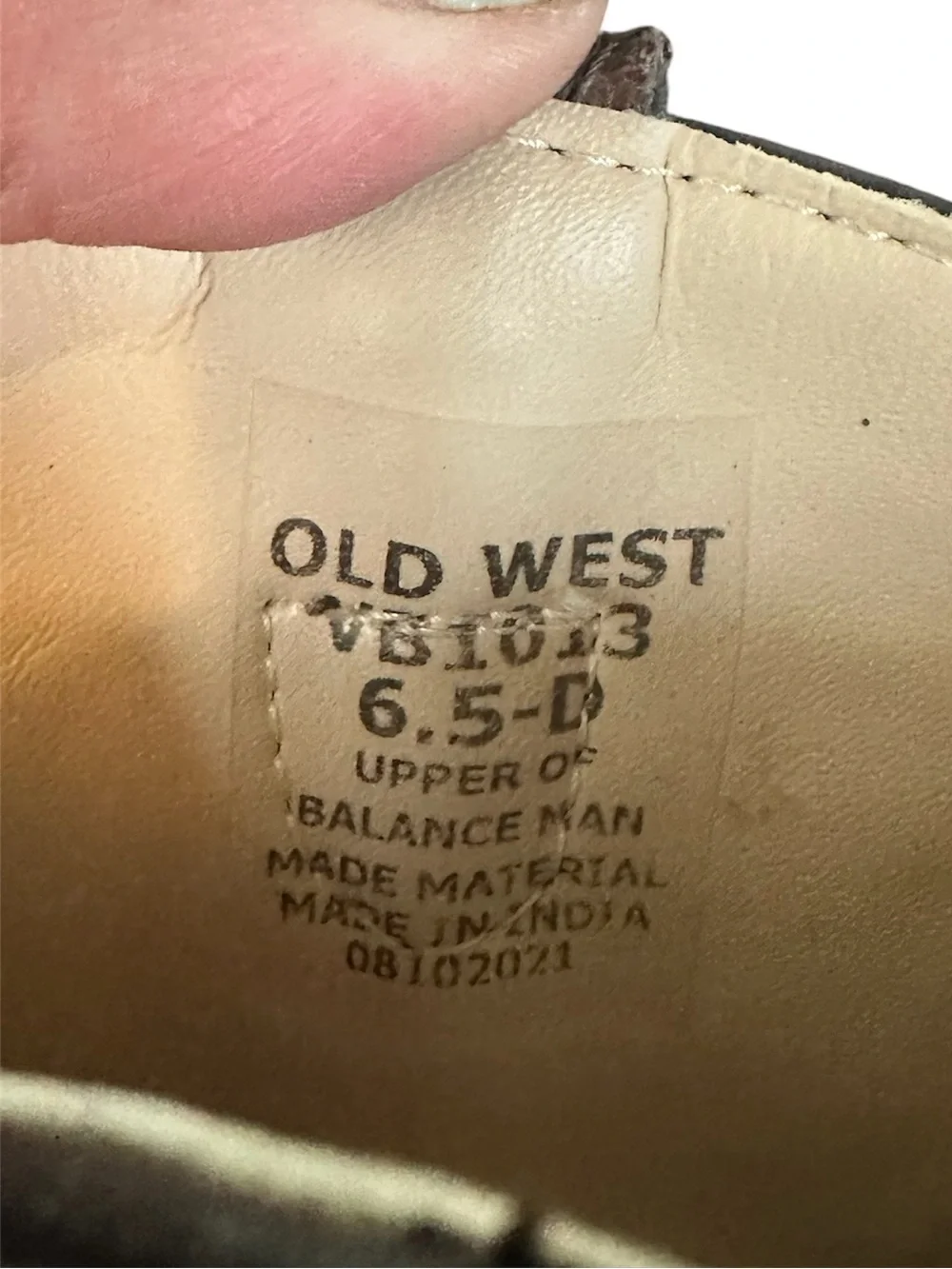 Jama Old West - Child/Toddler - Crackle Brown Cowboy Boots VB1013 Size 6.5-D